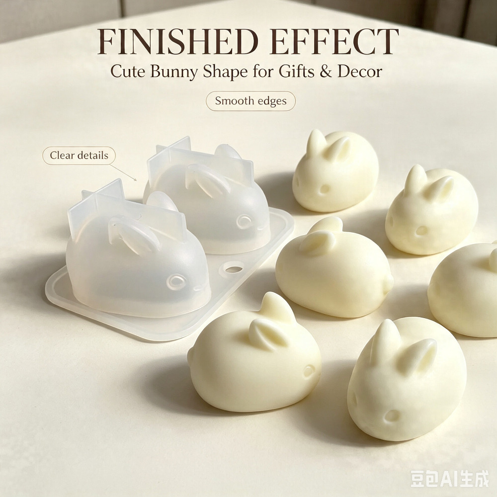 Soap Making Diy - Cetakan Silikon Kelinci Mini 3D Food