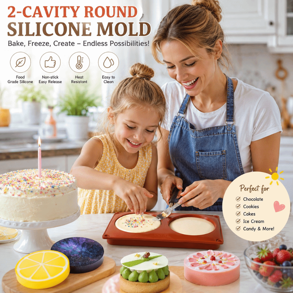 Soap Making Diy - Cetakan Kue Silikon Berbentuk Silinder Cetakan