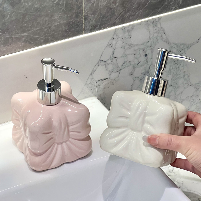 Soap Making Jug - Botol Keramik Bentuk Pita Cantik, Dispenser