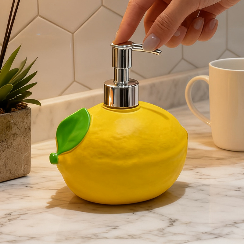 Soap Making Jug - Dispenser Sabun Resin Bentuk Lemon yang
