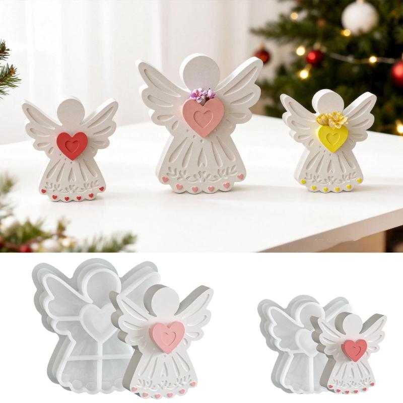 Soap Making Kits - Cetakan Lilin Silikon Love Angel Gypsum