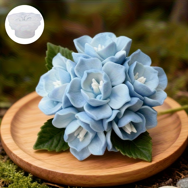 Soap Making Kits - 1 Cetakan Silikon Lilin Hydrangea, Cocok