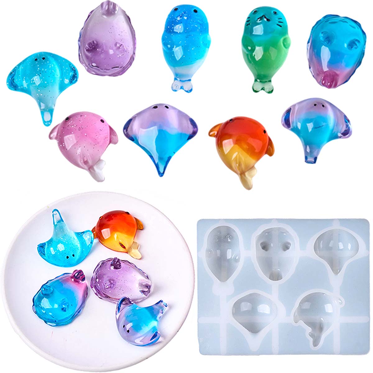 Soap Making Diy - Cetakan Silikon Ikan Pari Kawaii 3D