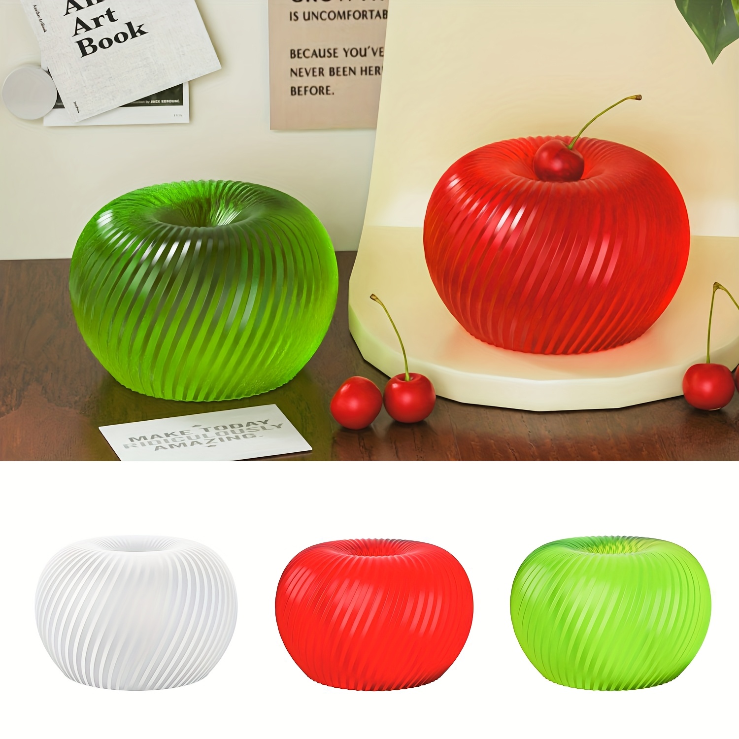 Soap Making Kits - Cetakan silikon berbentuk apel merah yang