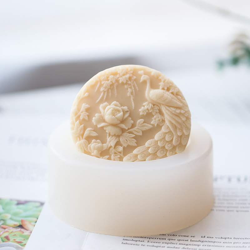 Soap Making Art - Pola Bunga Merak Cetakan Sabun Silikon