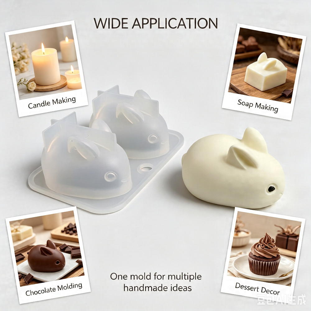 Cetakan Silikon Kelinci Mini 3 - Soap Making Diy ulasan dan harga