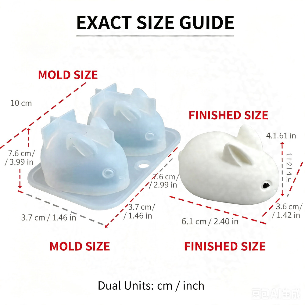 Cetakan Silikon Kelinci Mini 3 - Soap Making Diy ulasan dan harga