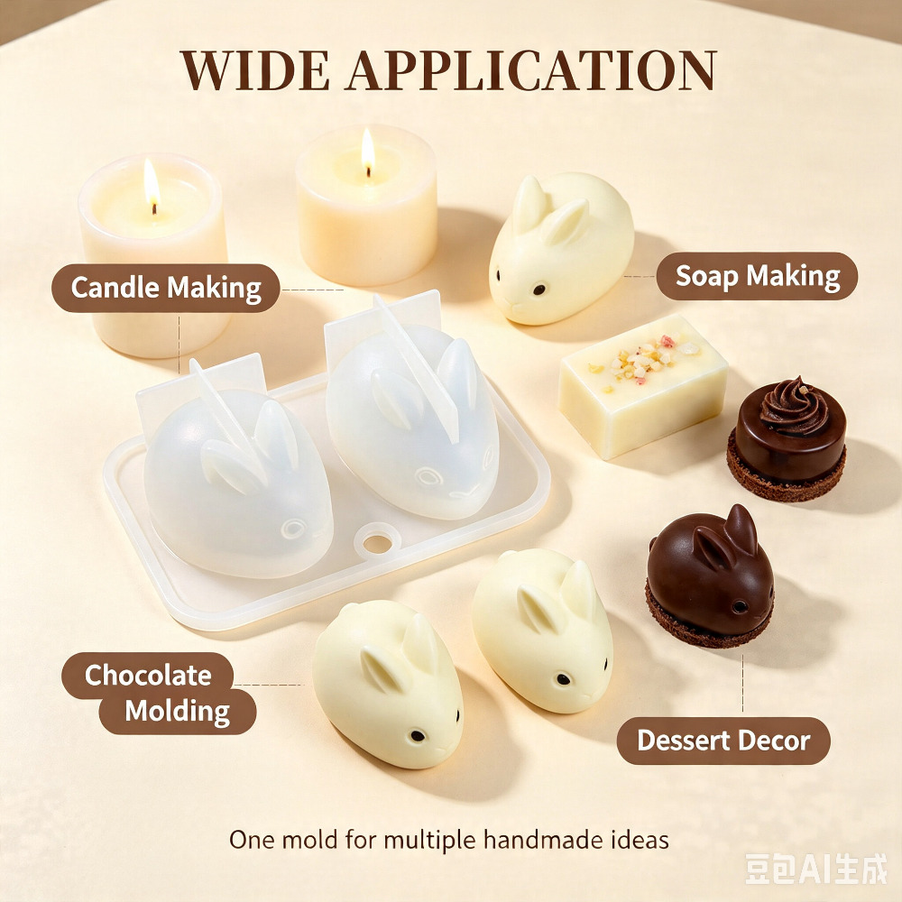 Cetakan Silikon Kelinci Mini 3 - Soap Making Diy ulasan dan harga