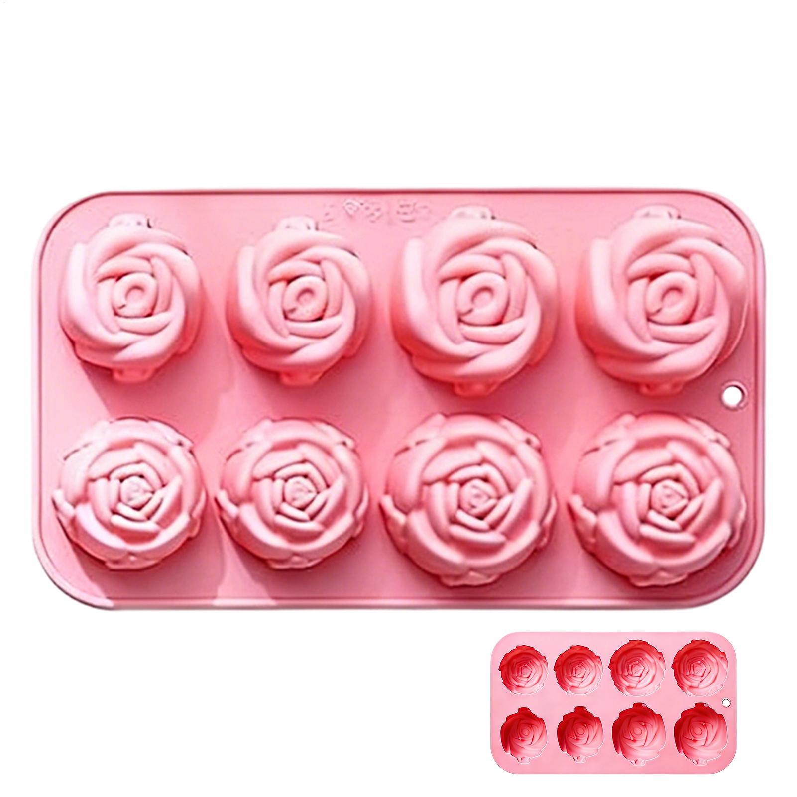 Cetakan Silikon Bunga Mawar 8  - Soap Making Diy ulasan dan harga