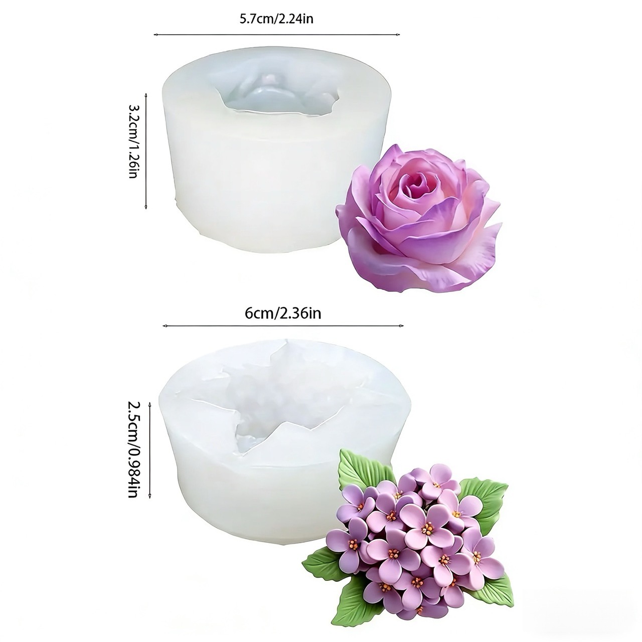 2 Buah Cetakan Silikon Bunga M - Soap Making Art ulasan dan harga